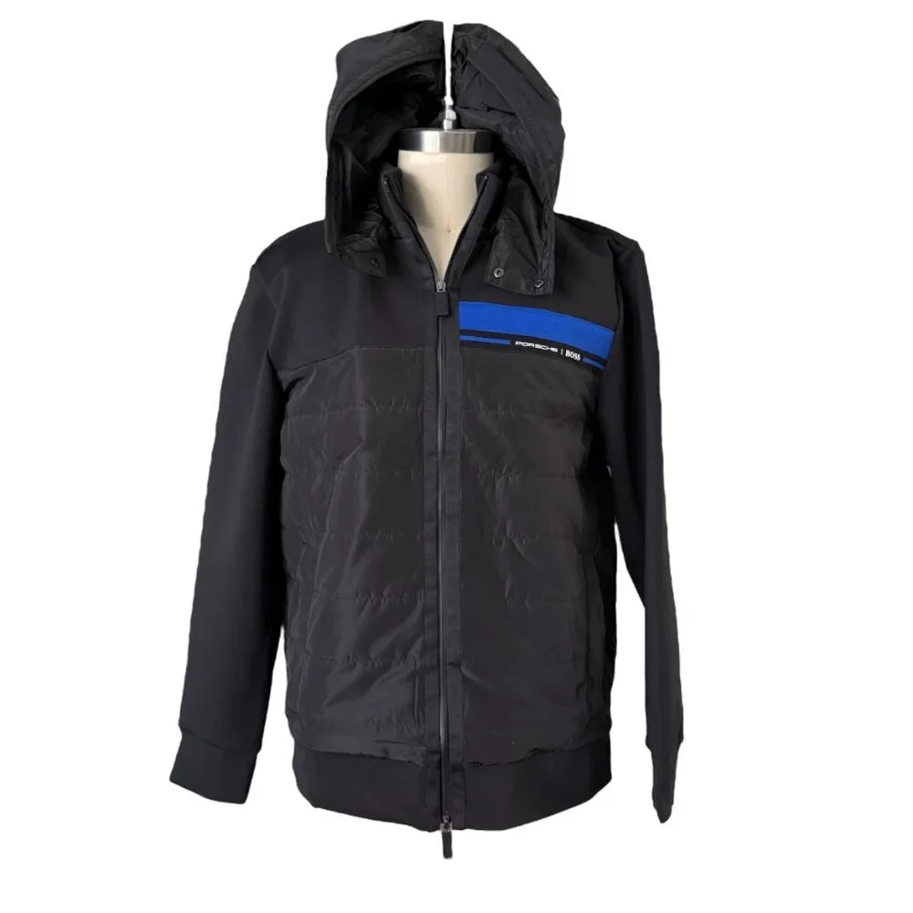 Hugo Boss‎ Porsche Skiles 32 Black Hooded Jacket, Sz. Med